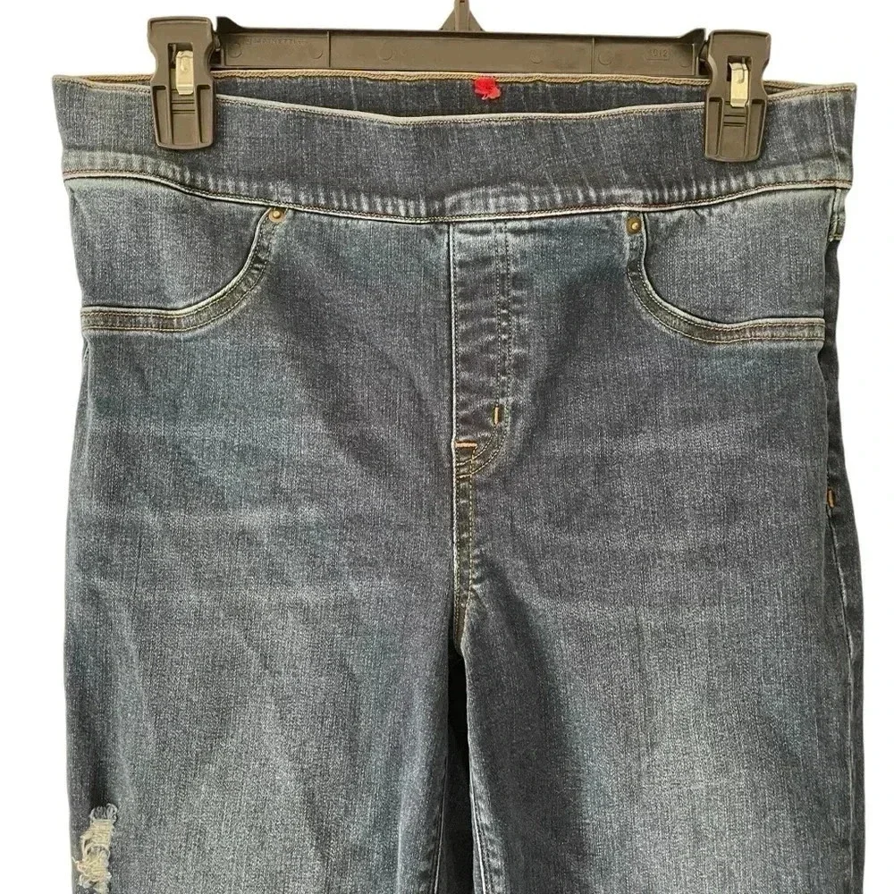 Spanx Distressed Denim Leggings Ankle Skinny Jeans Women Size M